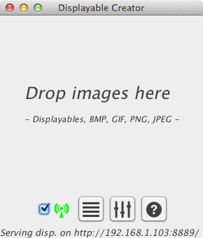 Main windows of Displayable Creator 2.0.0